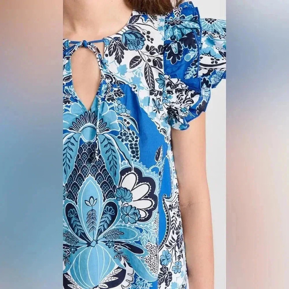 431 Love The Label Women's Short Sleeve Flutter Blouse Size XS - Picture 4 of 10